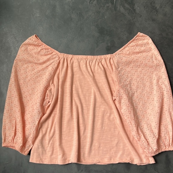 Sanctuary Zooey Off Shoulder Eyelet Tee - Picture 7 of 7